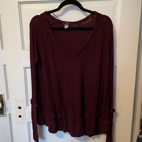 COPY - Free People Burgundy Thermal XS - Picture 2 of 4